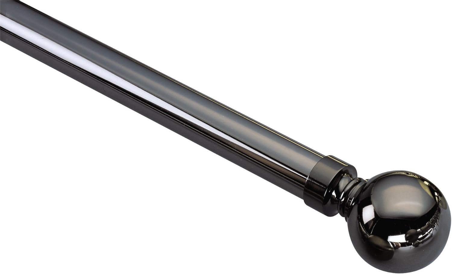 200cm 28mm Trade Packed EYELET Curtain pole Black Nickel (no rings