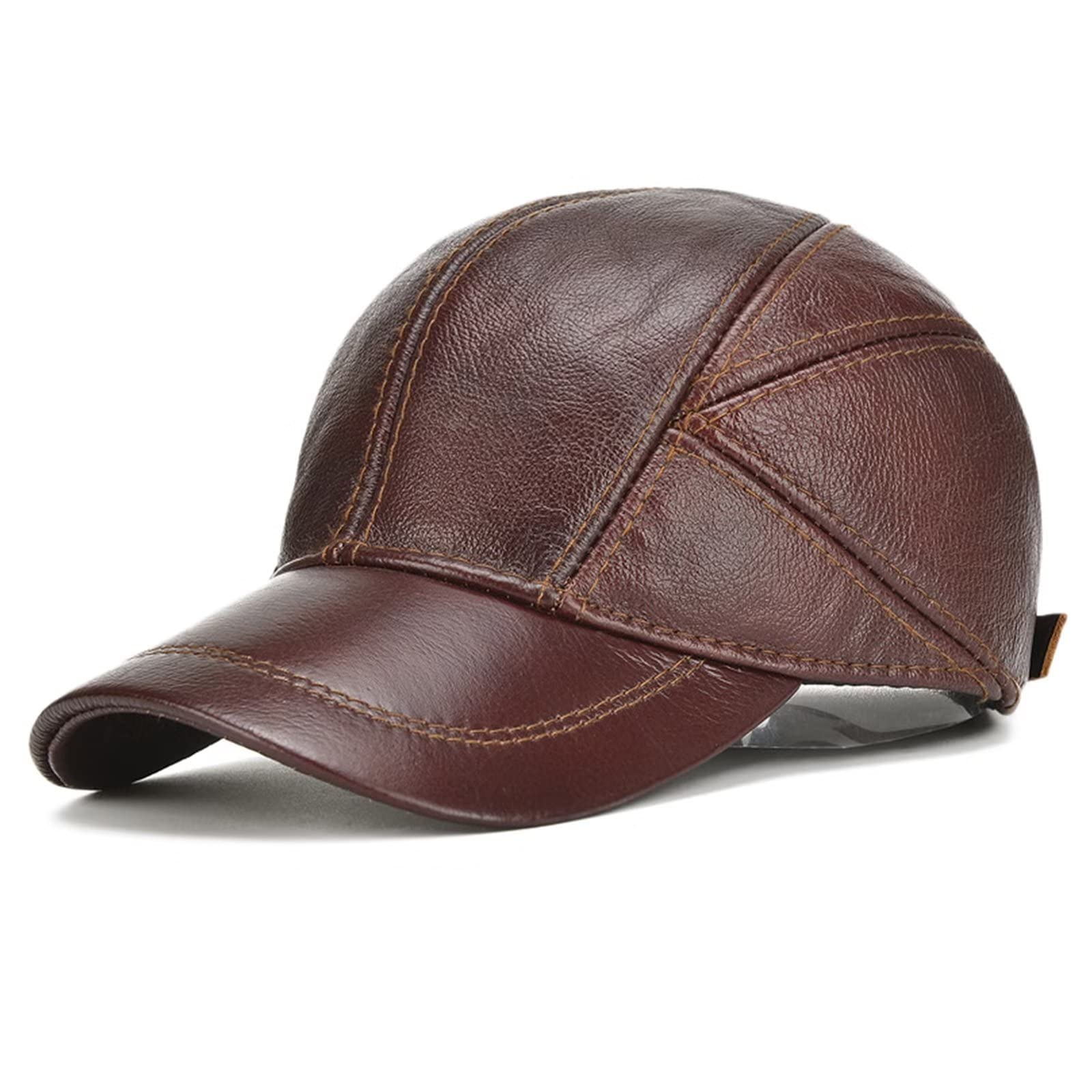Berretto da Baseball in Pelle con paraorecchie Cappello da papà Casual da Uomo Cappello da Camionista da Esterno Regolabile Cappello da Guida da Golf Autunno Inverno Household faucets