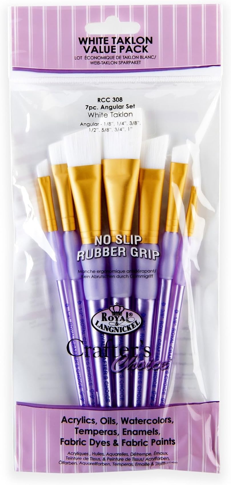 Ensembles De Pinceaux Assortis Royal & Langnickel Taklon Blanc