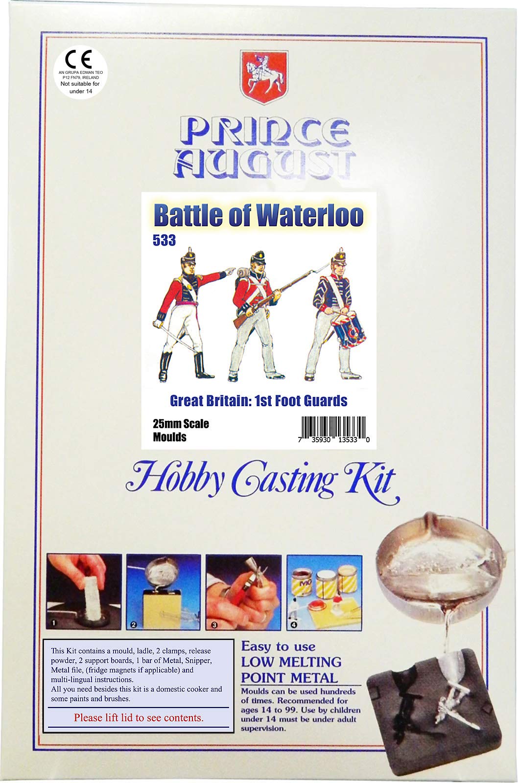 Prince August Hobby Casting Starter Kit - British Foot Guards Battle of Waterloo