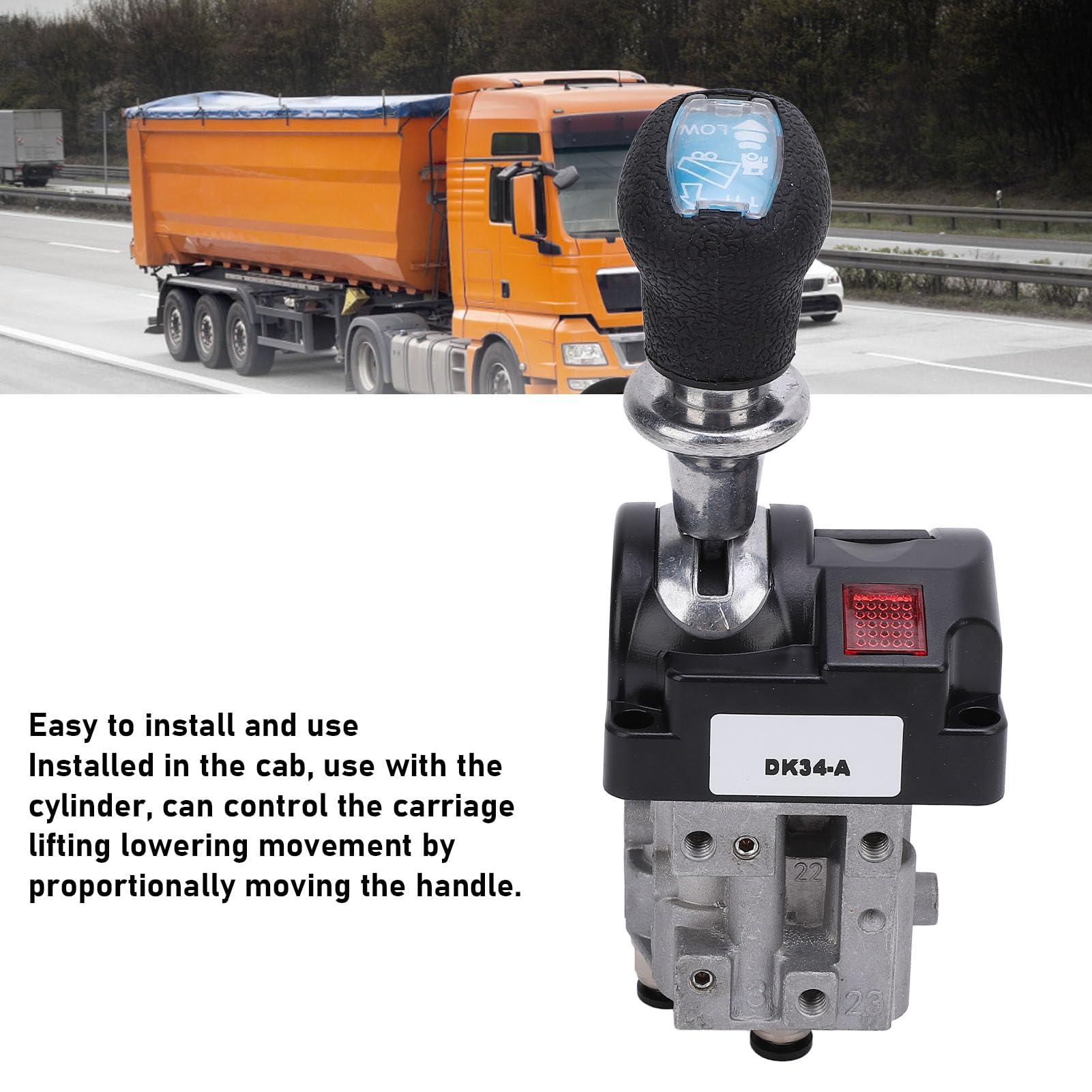 Valve de contrôle proportionnel pour camion benne Commande facile et réponse rapide pour systèmes hydrauliques Compatible avec raccords rapides 3 trous (3 positions de travail)