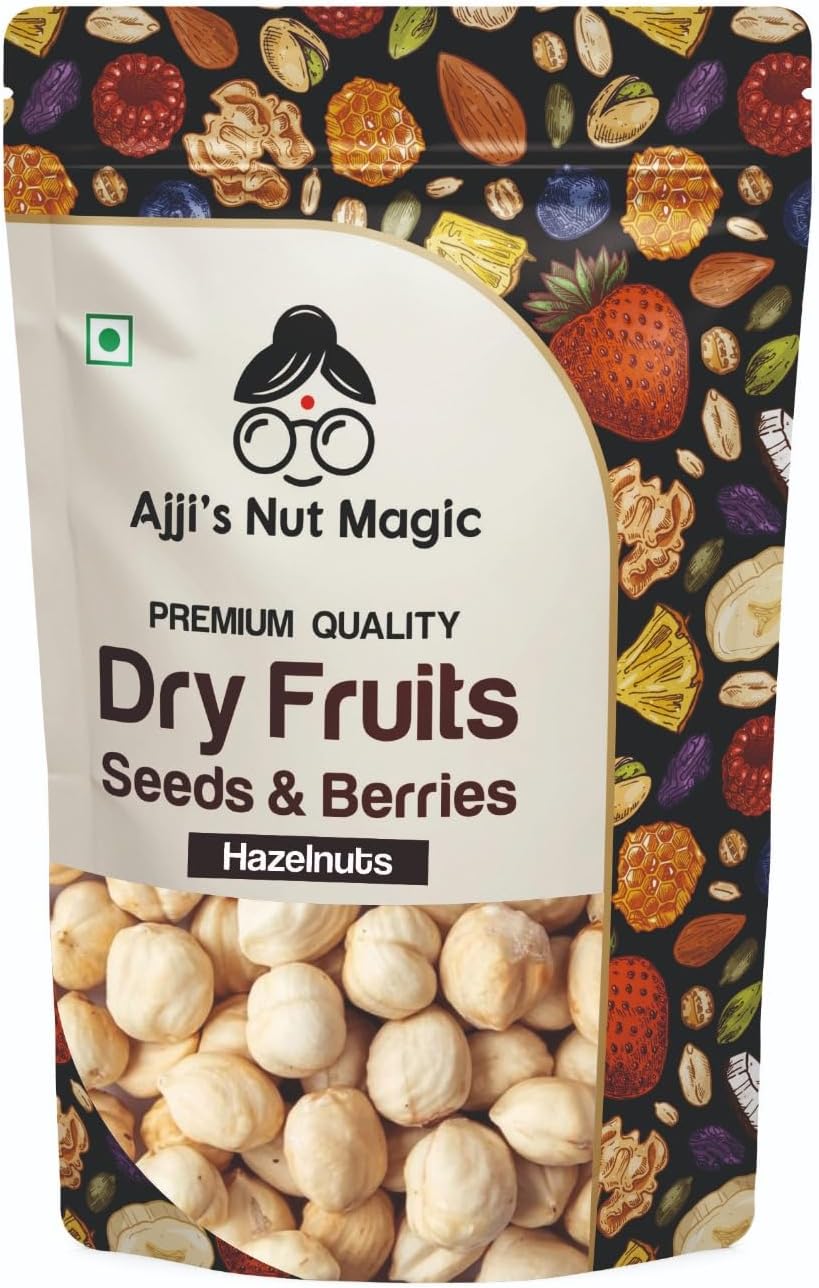 Ajji's Nuts Premium Turkish Hazelnuts 200gm Dry Fruit Nuts Without Shell Ready to Eat Healthy Snacks