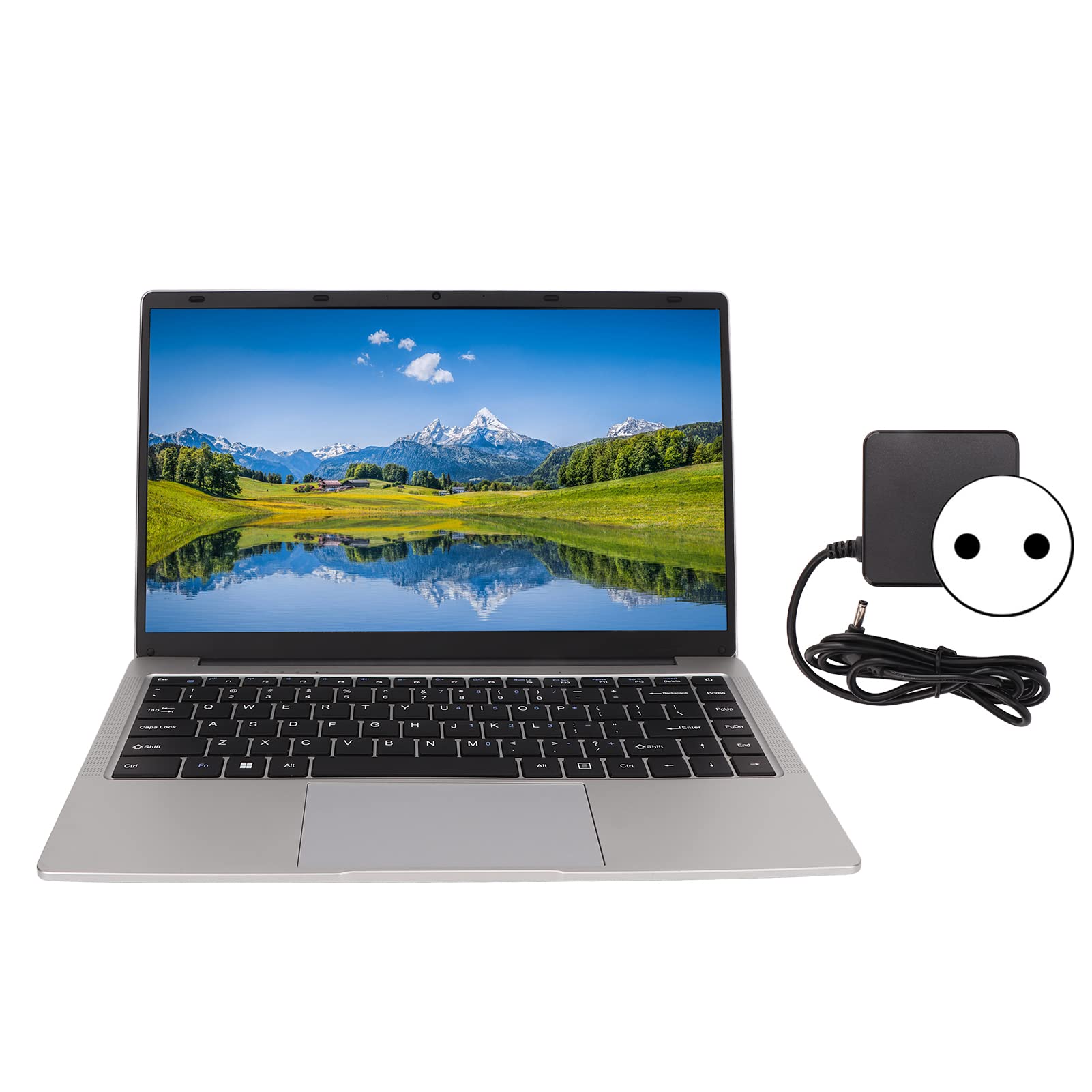 PC Laptop Full HD, Laptop 14.1in, LPDDR4 6GB M.2 128GB Schermo FHD Argento per Computer Portatile Celeron J4105 Connessione WiFi Dual Band 5G Adatto per Casa, Viaggi, Ufficio e