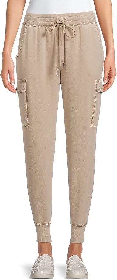 Tru Women's Knit Cargo Jogger Pants 