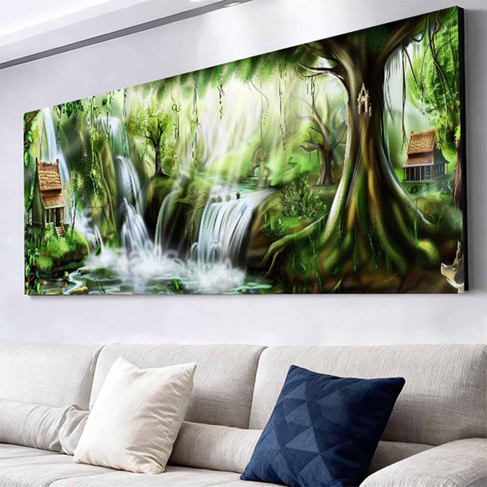 Duże diamentowe drzewo artystyczne zestawy do malowania diamentami dla dorosłych, 5D Dimond Art Stream Gem Arts and Crafts dla dzieci, zestaw do haftowania krzyżykowego z kryształami strasu, dekoracja