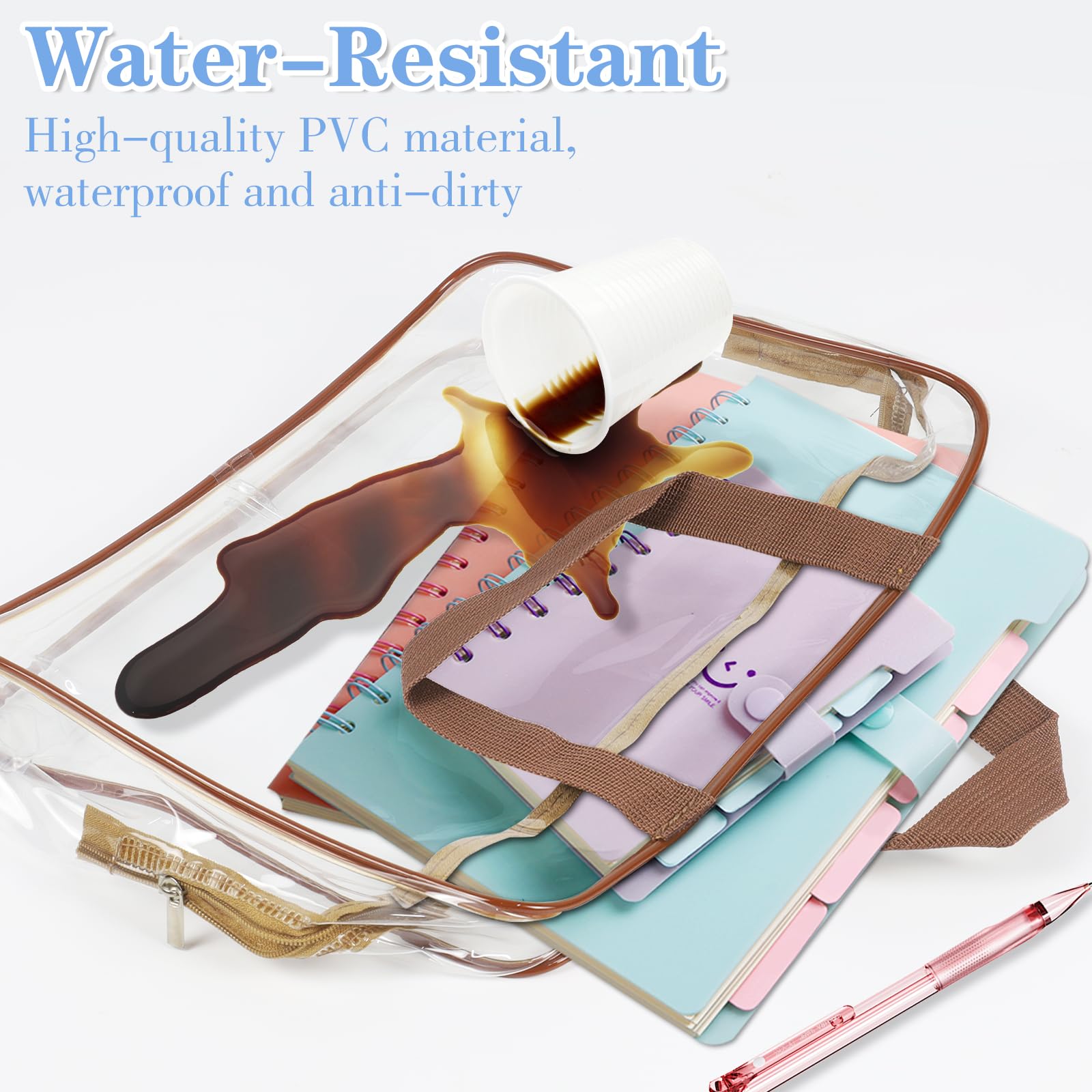 8 bolsas grandes transparentes de almacenamiento de juguetes con cremallera, reutilizables, de PVC, impermeables, organizadoras de juguetes con asa portátil para bloques de construcción, rompecabezas