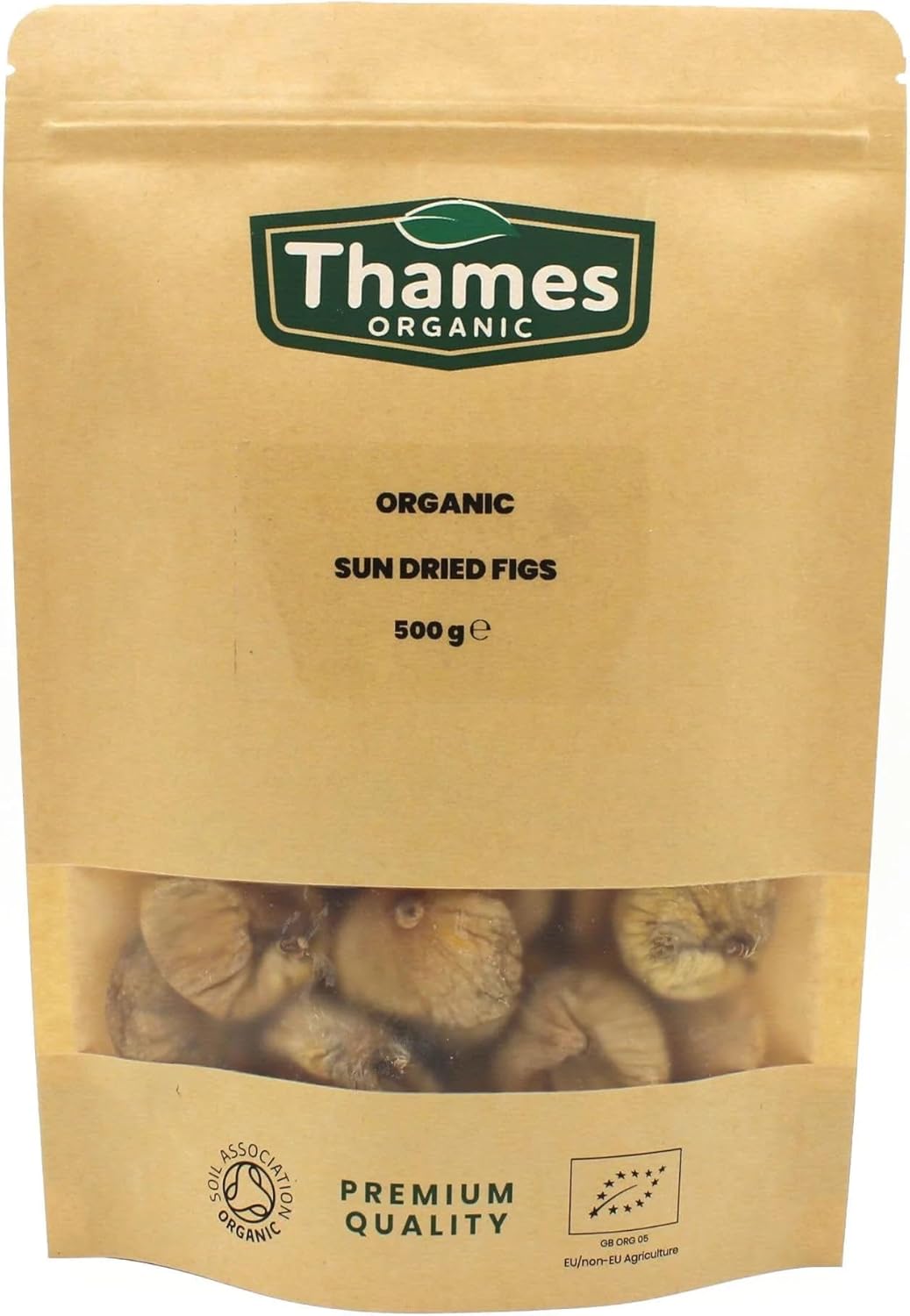 Organic Sun Dried Figs 500g Raw, Vegan, NonGMO, Unsulphured, High