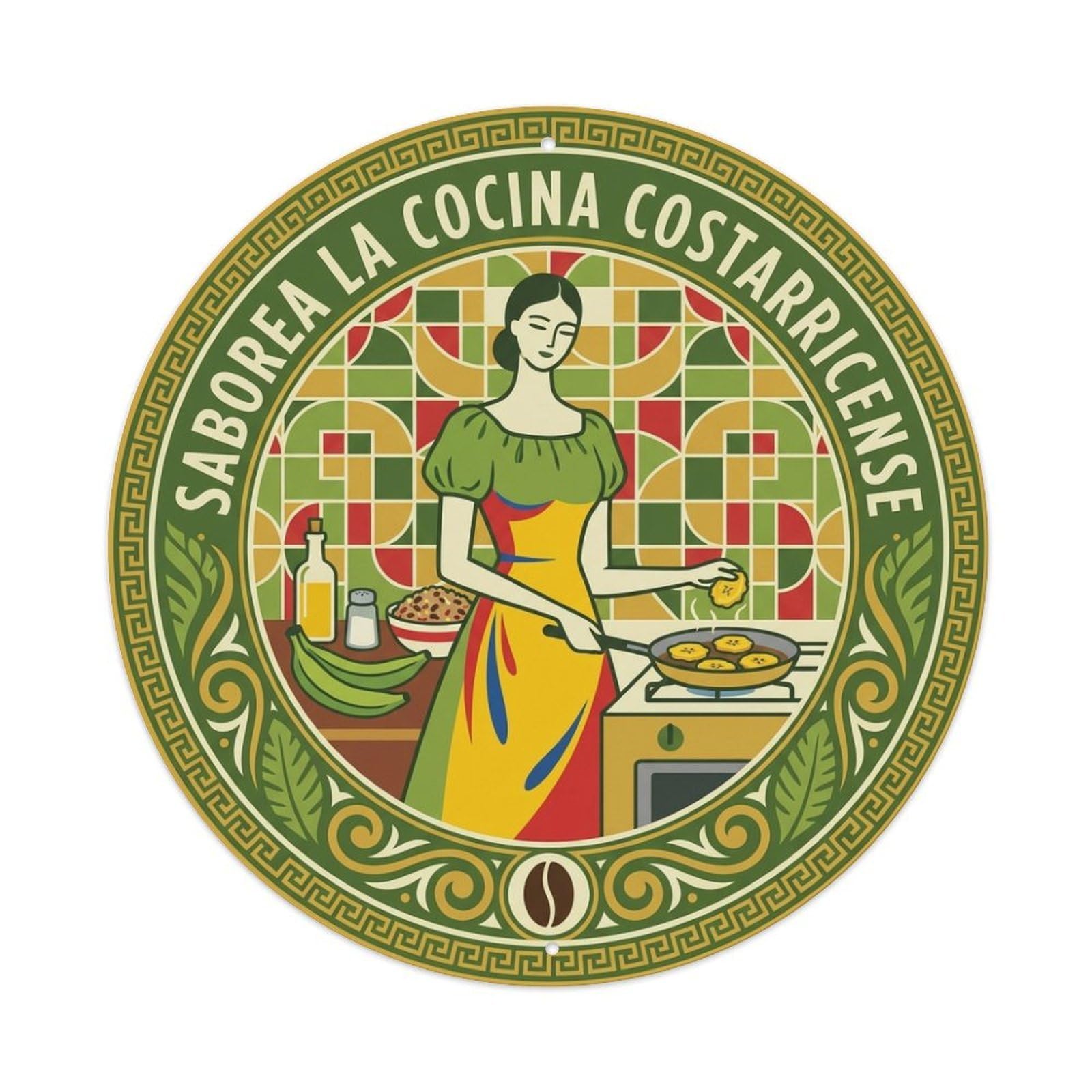 Celebrate Costa Rica Cuisine Taste Patacones Metal Tin Sign