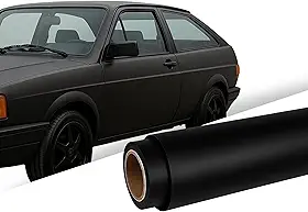 Adesivo Vinil Preto Fosco Envelopamento Automotivo 2m x 60cm