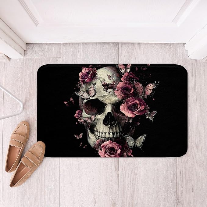 Erosebridal Gothic Skull Bathroom Rugs 20