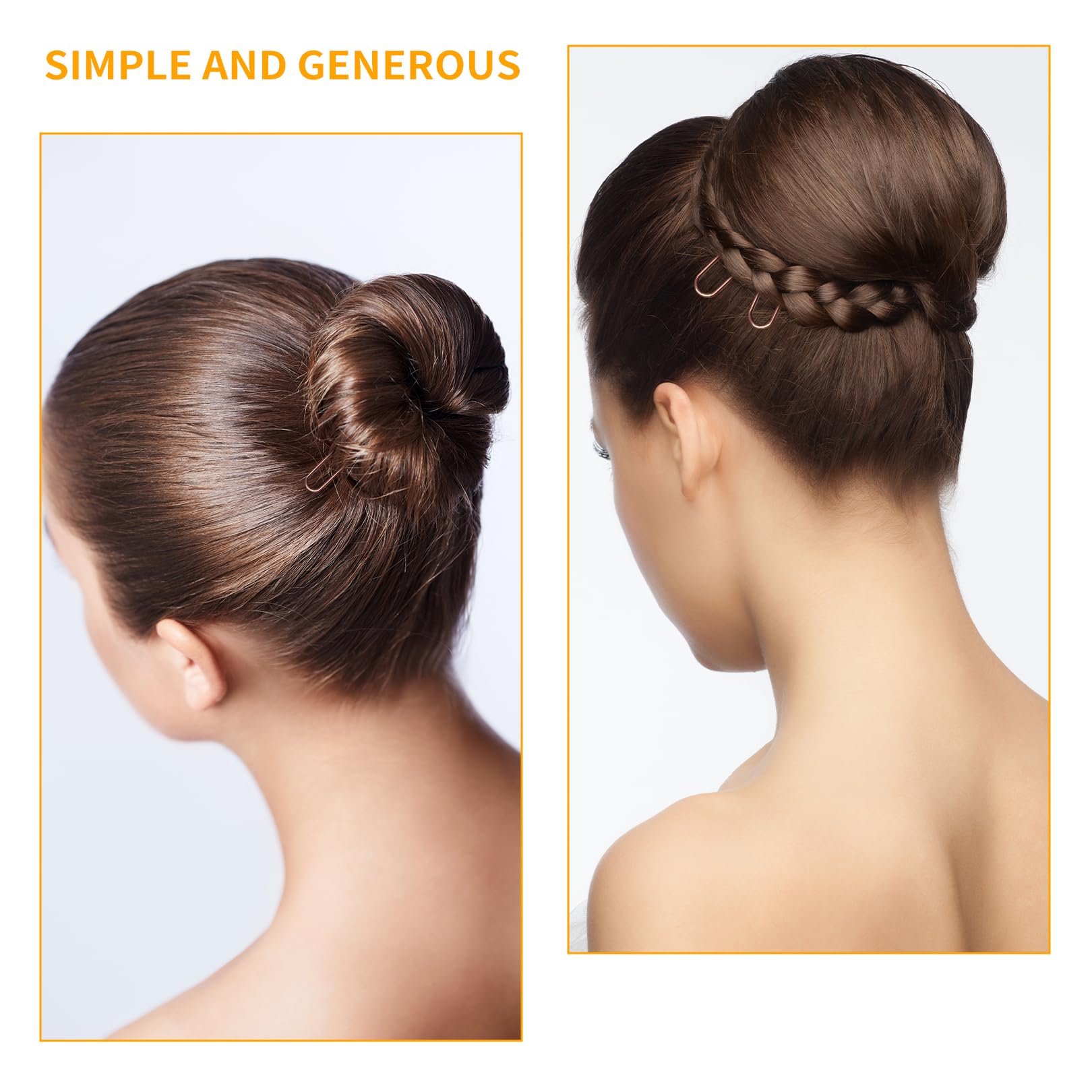 4 Pezzi Ciambelle per Chignon, Accessori per Capelli a Ciambella, Elastici per Capelli, Accessori per Capelli a Ciambella per Bambine, Cuscini per Chignon, Pinze per Fascia, per Matrimonio (Marrone)