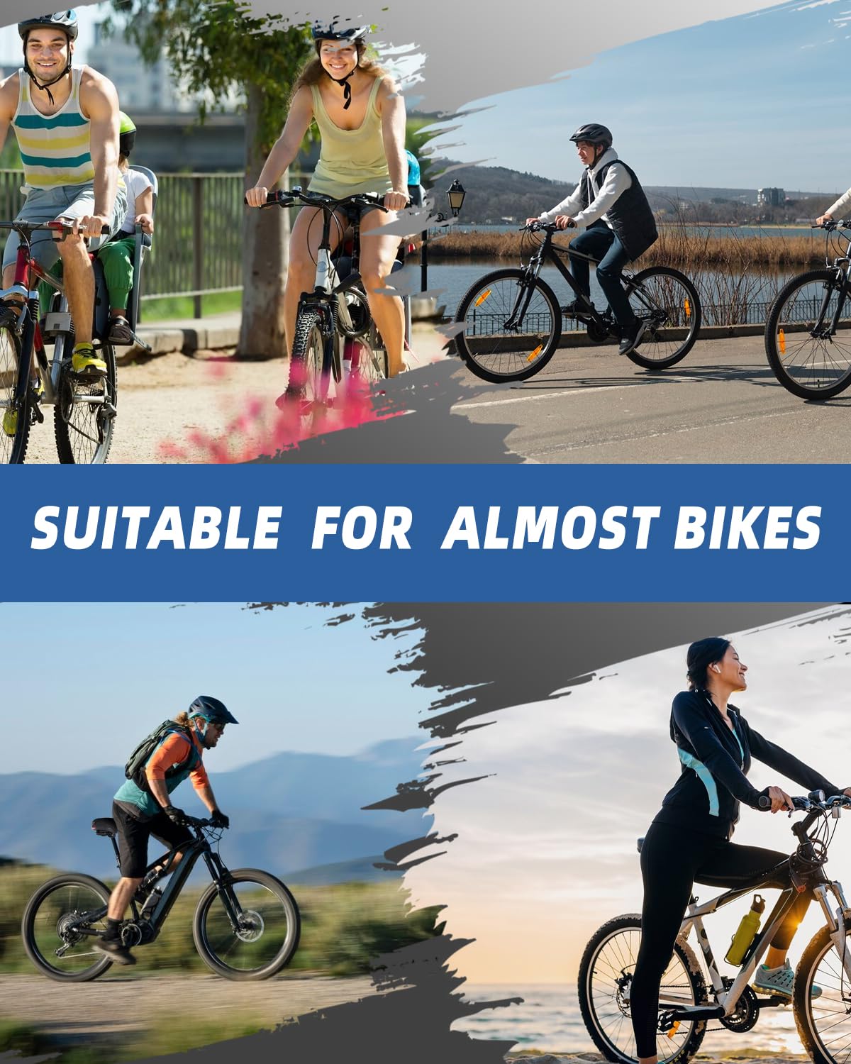 Sella per Bicicletta Comoda, Sella da Bicicletta in Gel, Sella Bici in Memory Foam Morbido Ampia, MTB/Bicicletta/Cuscino da Sella Pieghevole, Adatto a Donne e Uomini,Accessori Bike