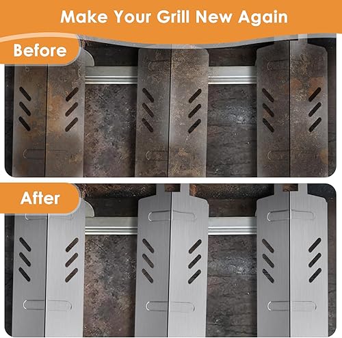 Miniatura 6 de AJinTeby Reemplazo de placa de calor de acero inoxidable para parrilla de gas modelo parrilla de patio trasero, parrilla de gas Uniflame, parrilla