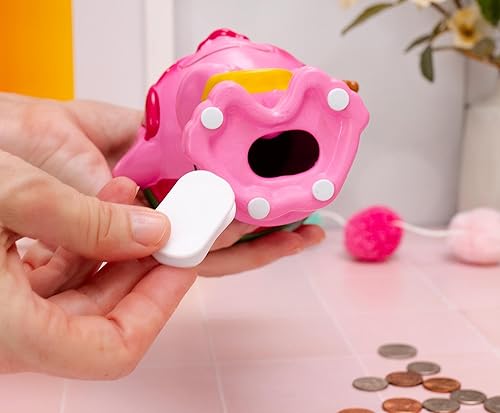 Miniatura 6 de Silver Buffalo Trolls World Tour Poppy Guitar - Banco grande de monedas de cerámica