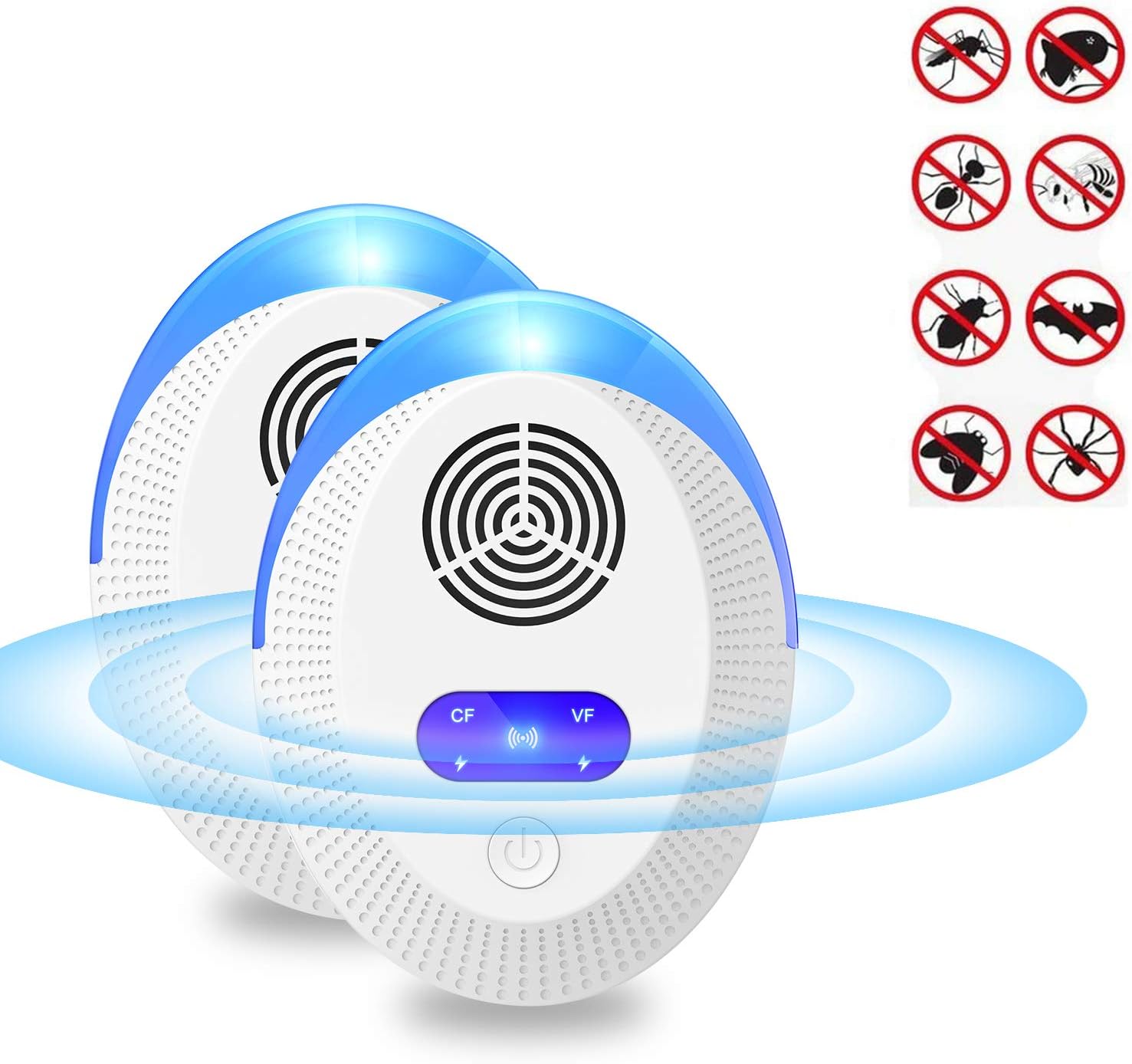 Husdow 21最新の安定版 害虫駆除器 ネズミ撃退器 ねずみ駆除 2個入り ネズミ駆除器 超音波式 虫除け器 ネズミ追払う 虫追払うねずみ コンセント式 クモなに対策 トラスト ゴキブリ 静音無毒 無害 Pse認証 蚊 虫 省エネ 日本語取扱説明書