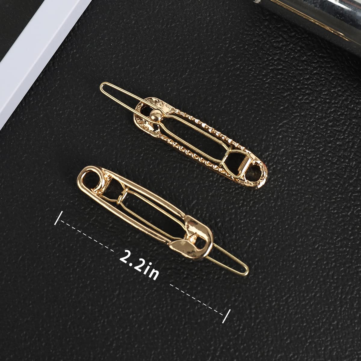 Amazon | 15個 ヘアピン ヘアクリップ 合金 安全ピン形状 (ゴールド