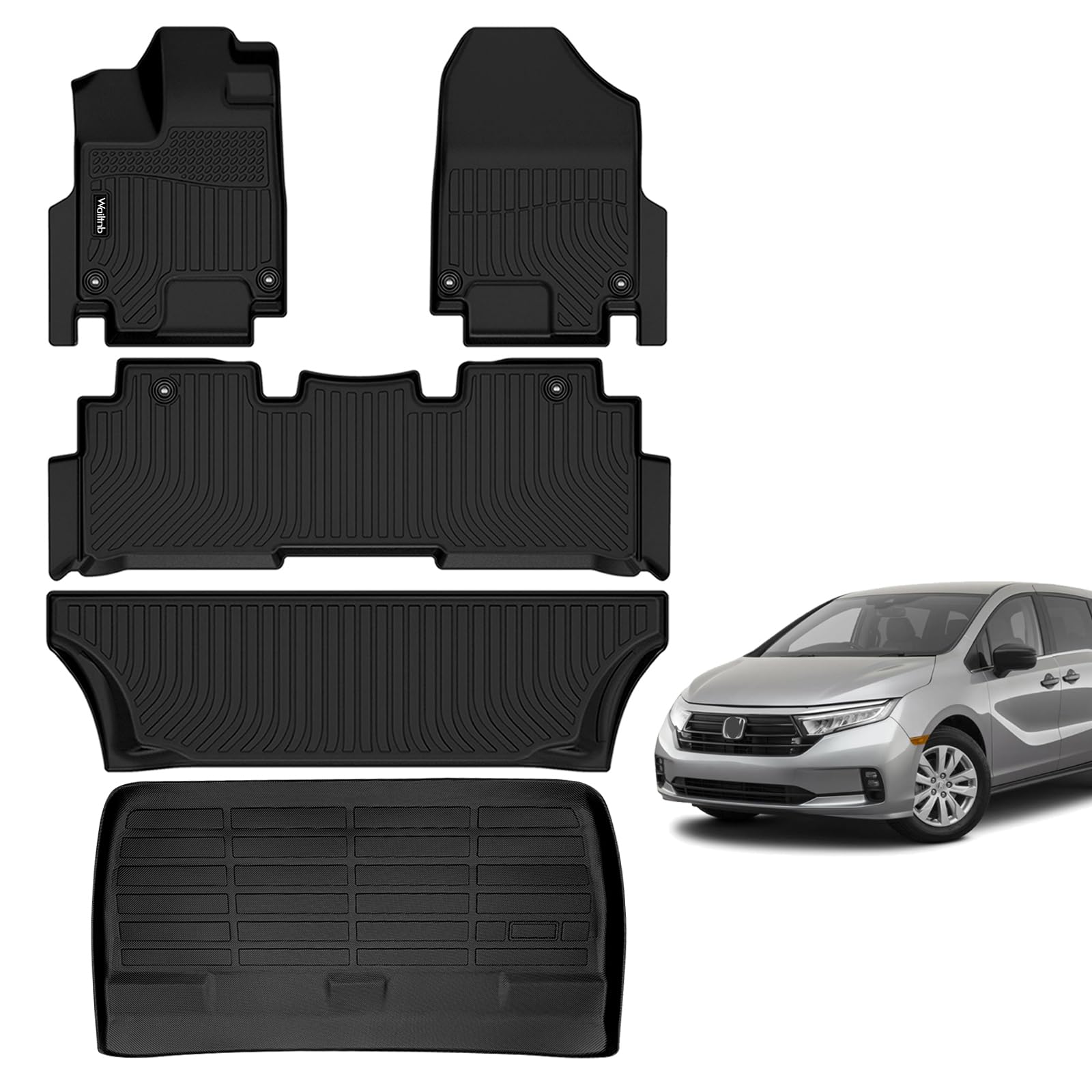 CARxion Tappetini Per Nissan Kicks (2018-2024) | Set Completo 4 Pezzi In TPE Per Tutte Le Stagioni | Anteriori, Posteriori E Bagagliaio | Facili Da Pulire