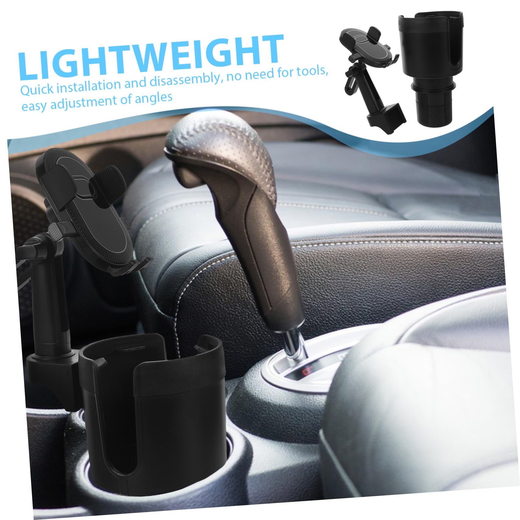 Homoyoyo Supporto per Cellulare Auto Supporto Tazza Design Salvaspazio Clip Stabile Adattabile Auto Suv Angolo Facile Durata Elevata