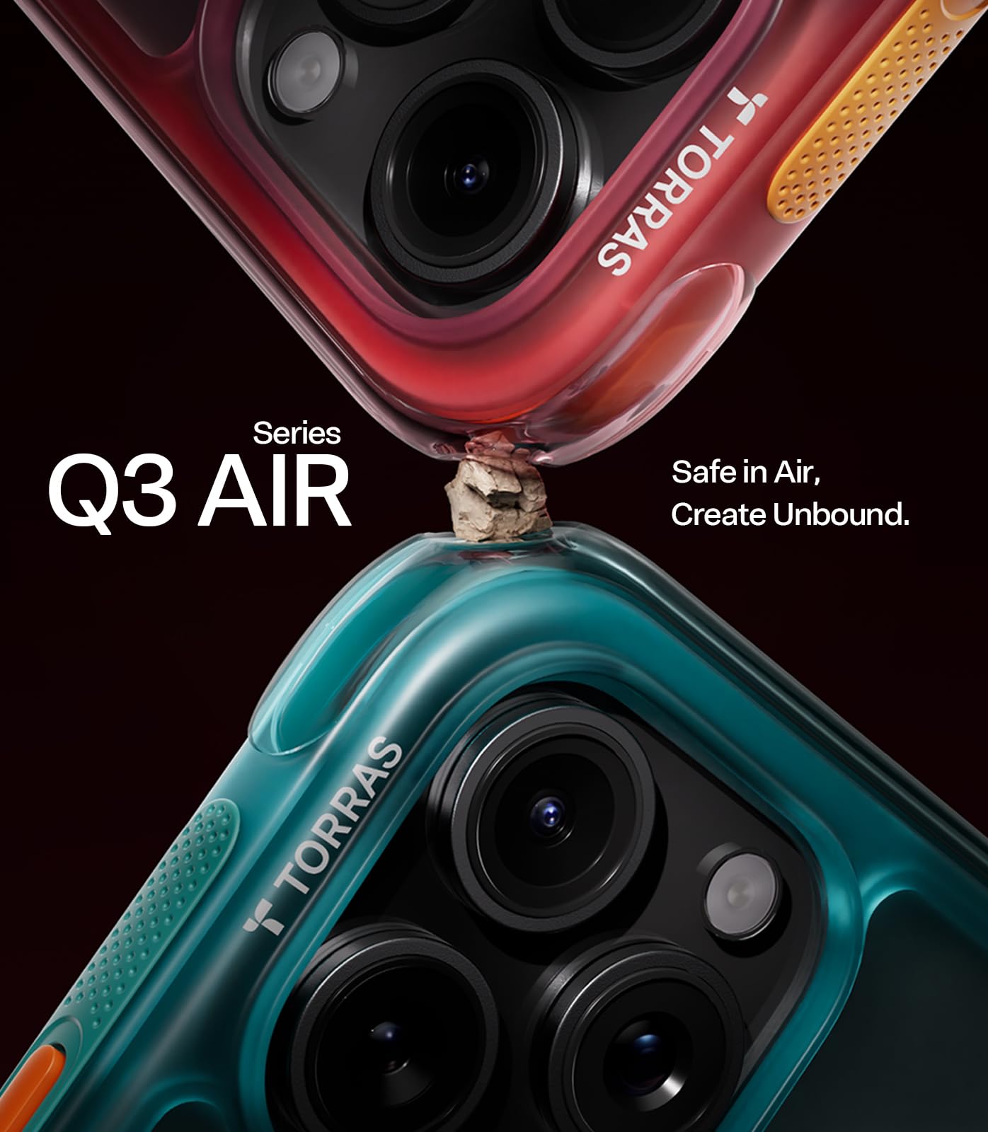 TORRAS Ostand Q3 Air for iPhone 16 Pro Max Case with 360 Magnetic