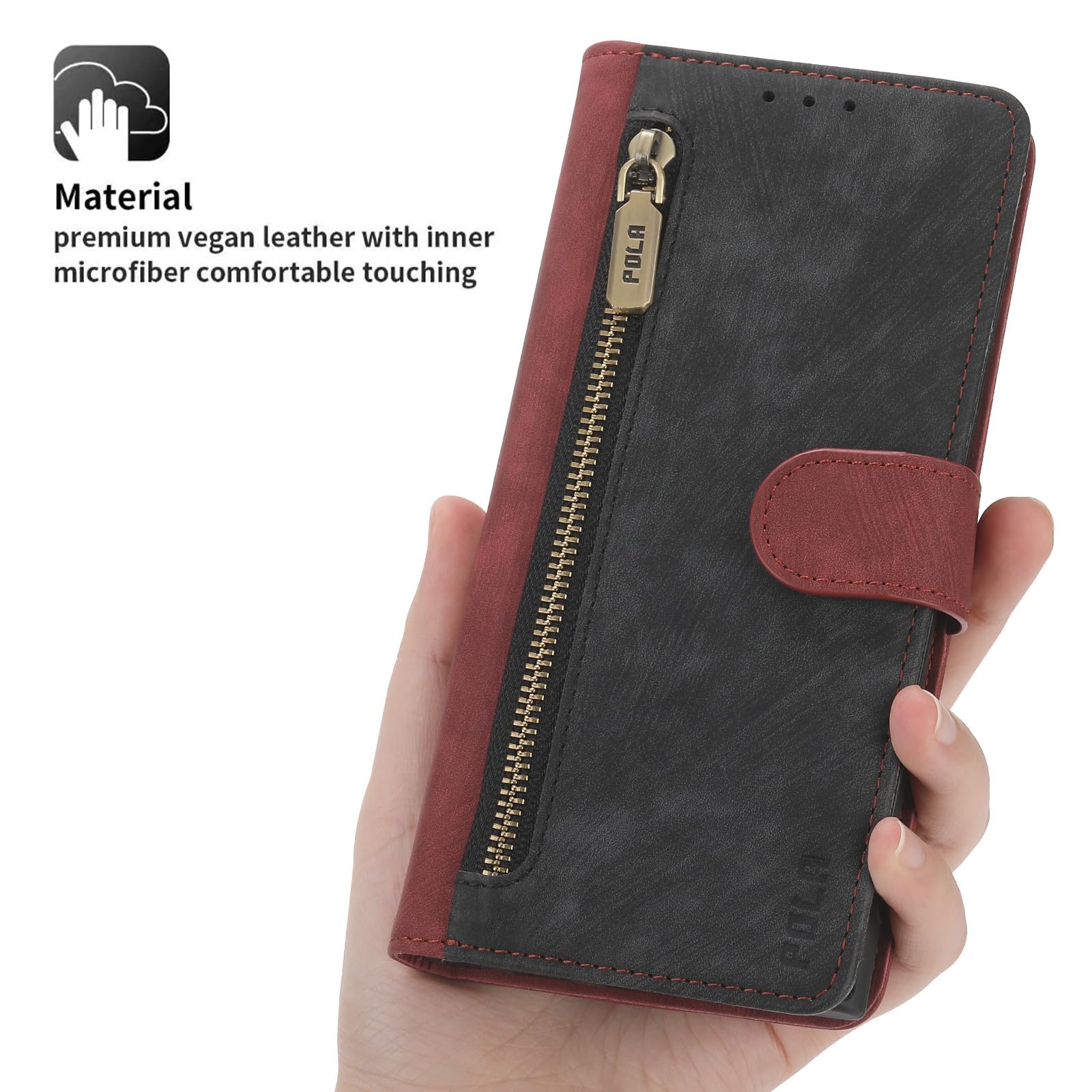 Oduio Case For Honor X6b Phone Case Wallet Card Slots Premium Leather Phone Cover Flip Wallet Book Folio Case With Card Slots Credit Card Holder Magnetic Closure Kickstand Black Price In Dubai Uae 212426533 - View #8