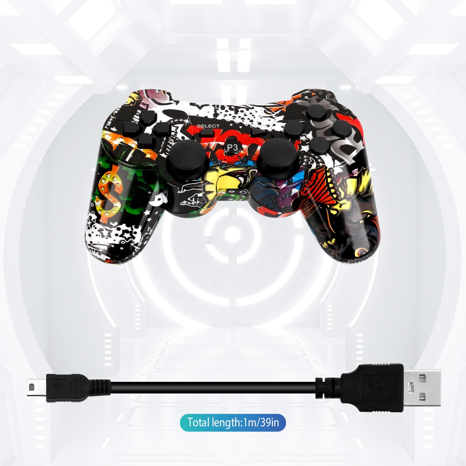 Ps3 コントローラー Aniann Controller Compatible with PS3 consoles-Six Axis Retropie