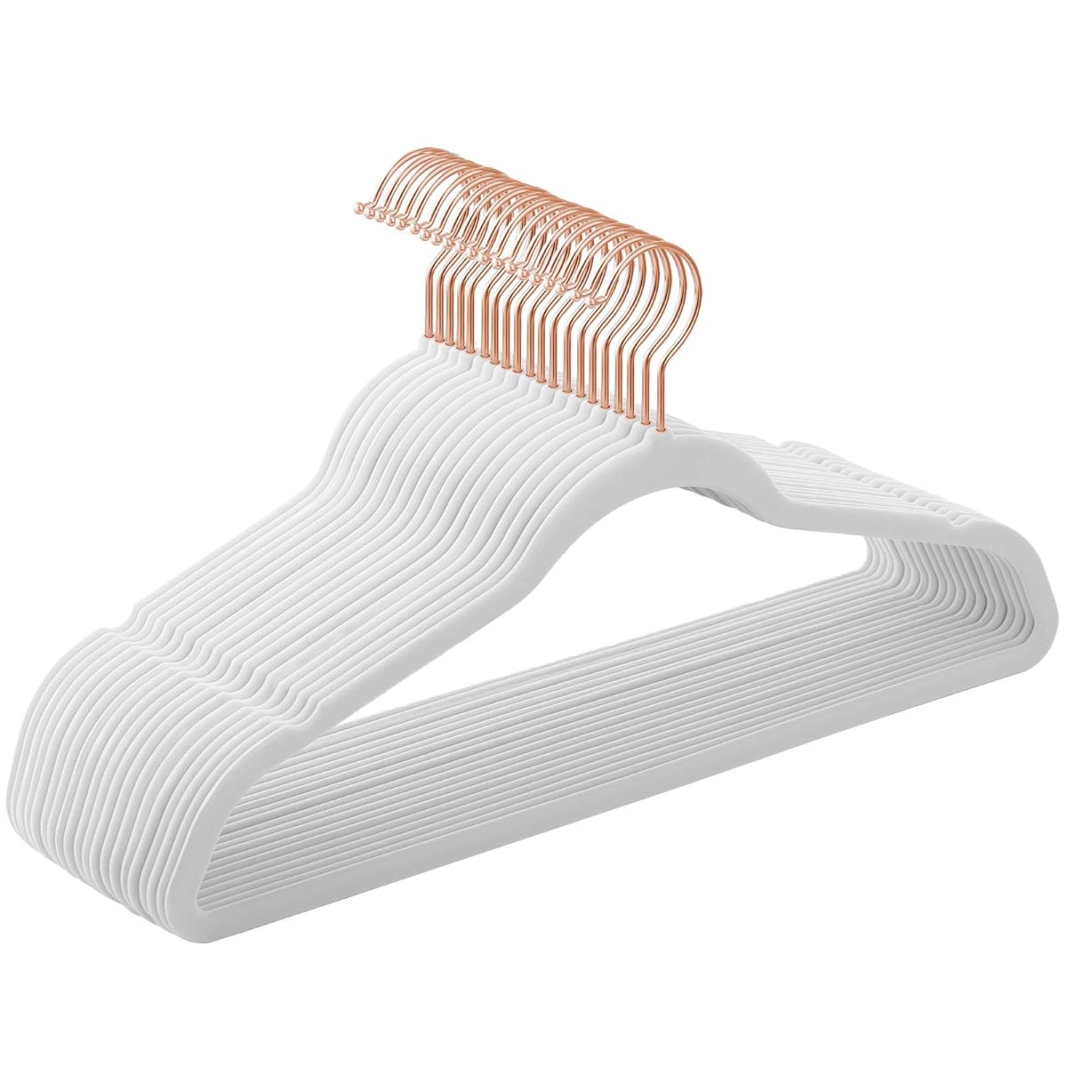 SONGMICS Wieszak na płaszcze z aksamitu, zestaw 20 sztuk, długość 42 cm