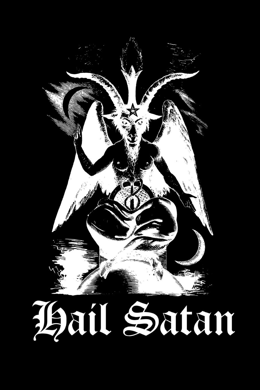 Hail Satan: Goat of Mendes - Satanic Journal - College Ruled Lined Pages (Journal, Notebook, Diary, Composition Book)