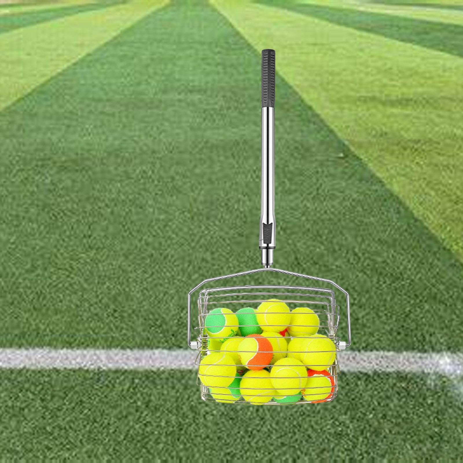 Baoblaze Collector de Bola de Tenis, Recolector, Herramienta de Entrenamiento Ajustable Resistente