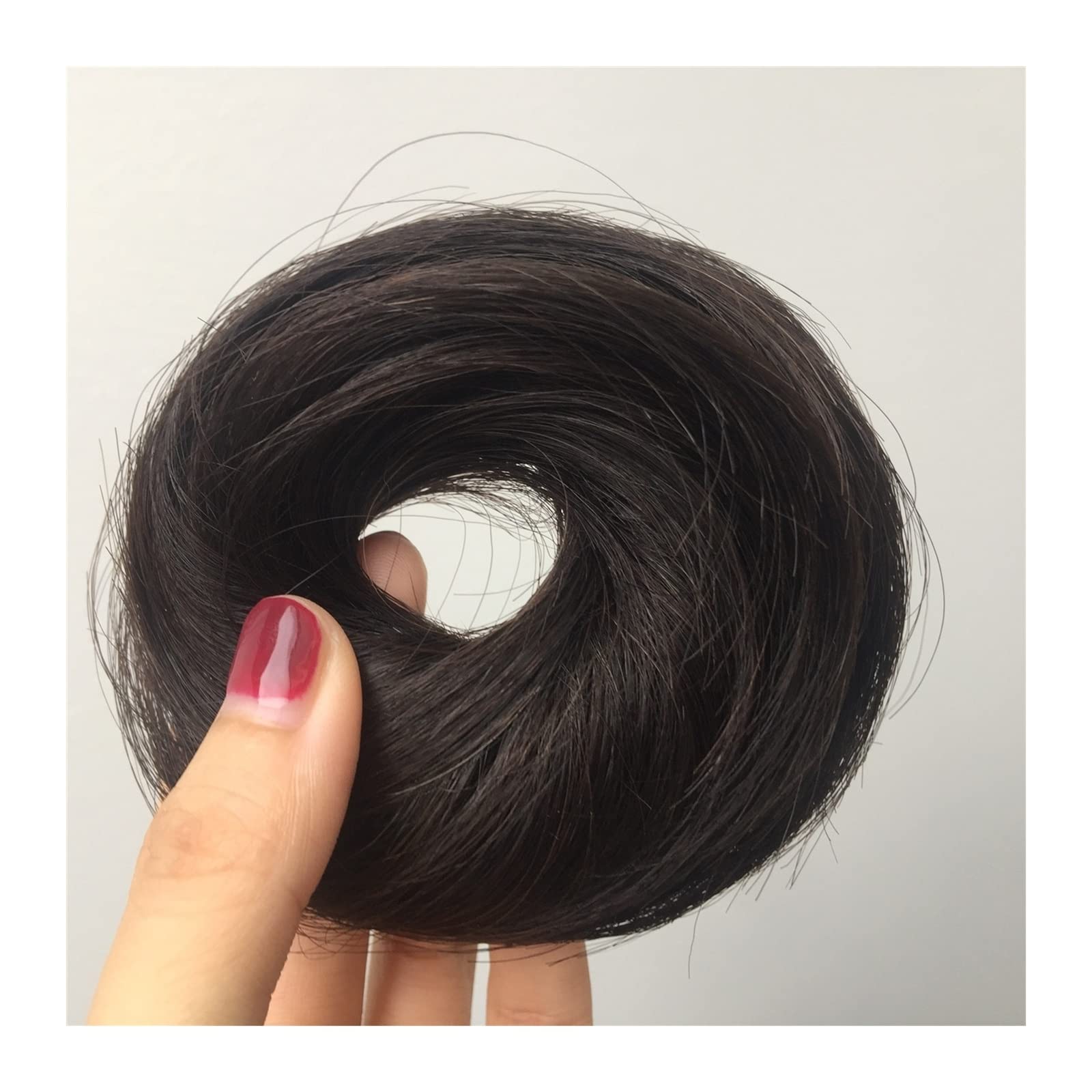 Umani Chignon Capelli 1/2PCS Fascia Coda di cavallo Parrucchino Scrunchy for le donne Panini for capelli Chignon Chignon disordinato Pezzi di capelli Ciambella Chignon con gomma elastica Capelli Chign