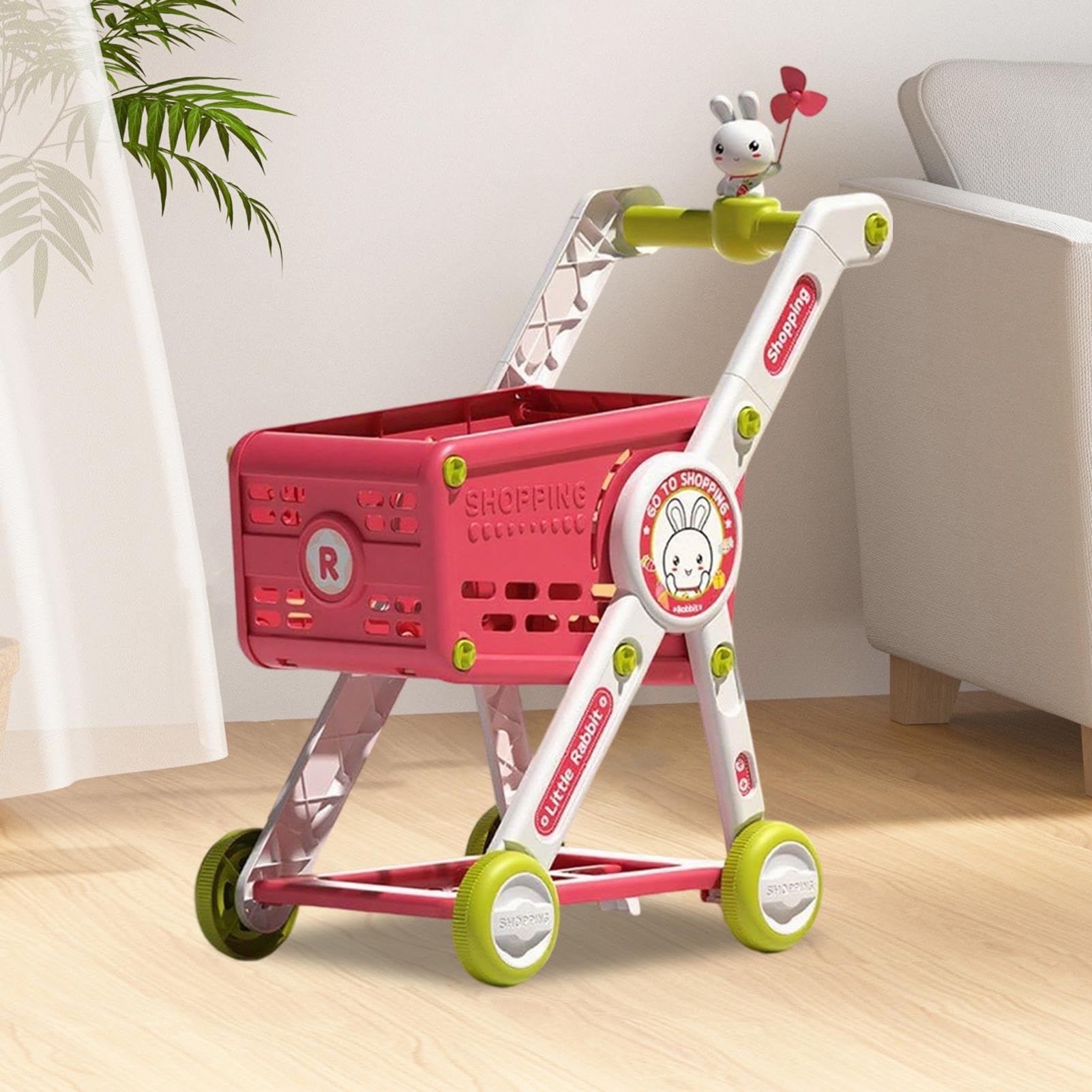 Kinder Einkaufswagen Spielzeug Lehrreicher interaktiver Rollenspiel-Trolley | Spielzeug-Einkaufswagen Trolley Zubehör-Trolley für kleine Vorschulkinder Kindergartenkinder Feiertage Geburtstag