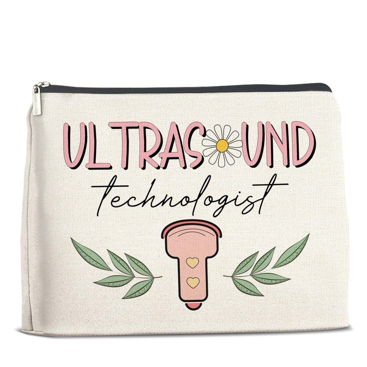 Ultrasound Technologist Gift Makeup Bag Sonogram Tech Gifts, Gifts for Women Sonographer Nurse Cosmetic Bag Zipper Makeup Pouch