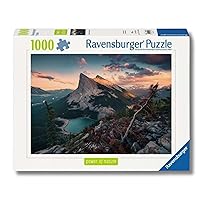 Ravensburger – Puzzle 1000 Pezzi Tramonto In Montagna  | Puzzle 1000 Pezzi Paesaggi Con Una Misura Di 70×50 Cm | Regalo Per Adulti E Bambini Da 14 Anni E Più