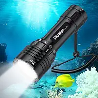 Wurkkos Luz de mergulho DL30 – Lanterna subaquática superbrilhante máxima de 3600 lúmens 5000K 90CRI 100 m para mergulho, lanterna submersível à prova d'água IPX-8 com carregador USB