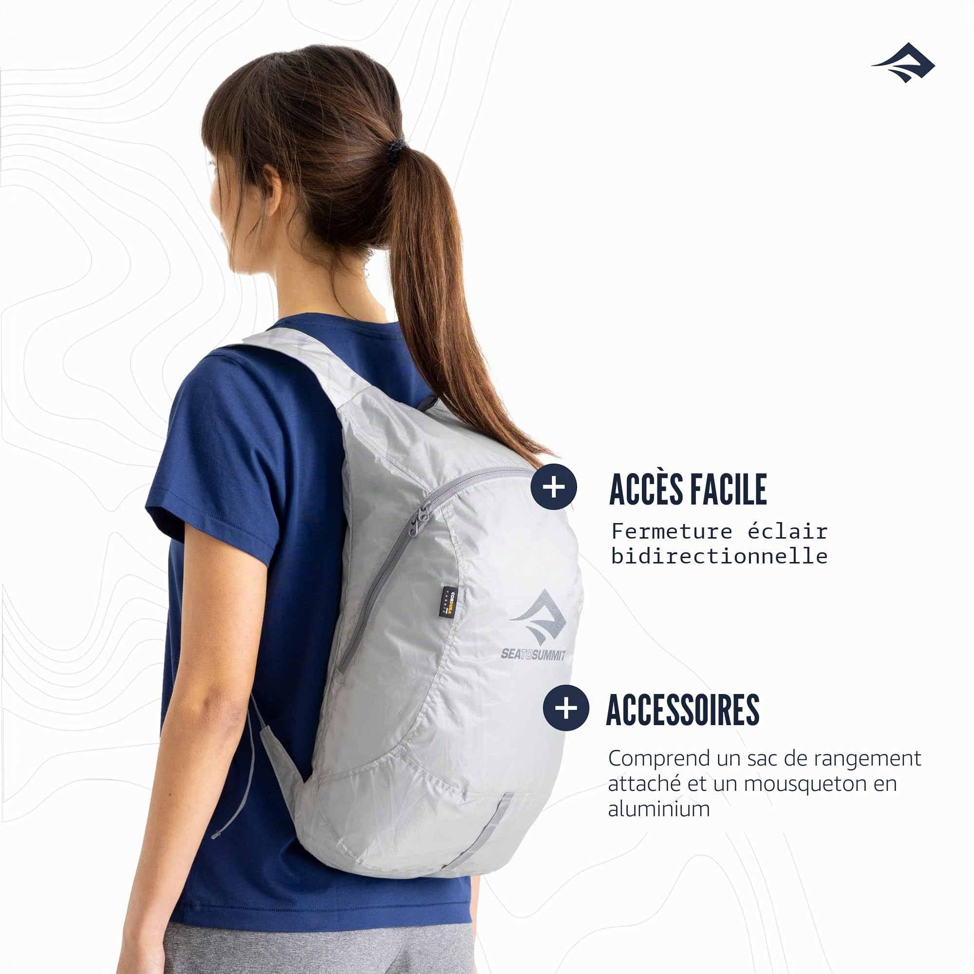 Sea to Summit Mochila Ultra-Sil, SPICY ORANGE, 20 Litros