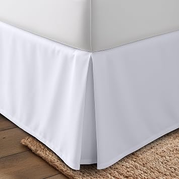 Utopia Bedding Twin Bed Skirt - 20 Pack - Soft Quadruple Pleated Ruffle - Easy Fit with 15 Inch Tailored Drop - Hotel & B&B Quality, Shrinkage and Fade Resistant Twin, White