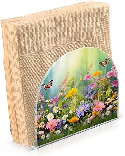 Miniatura 2 de Servilleteros de mariposa de primavera para mesas, servilleteros de acrílico transparente para servilleteros de cóctel para cocina, restaurante,