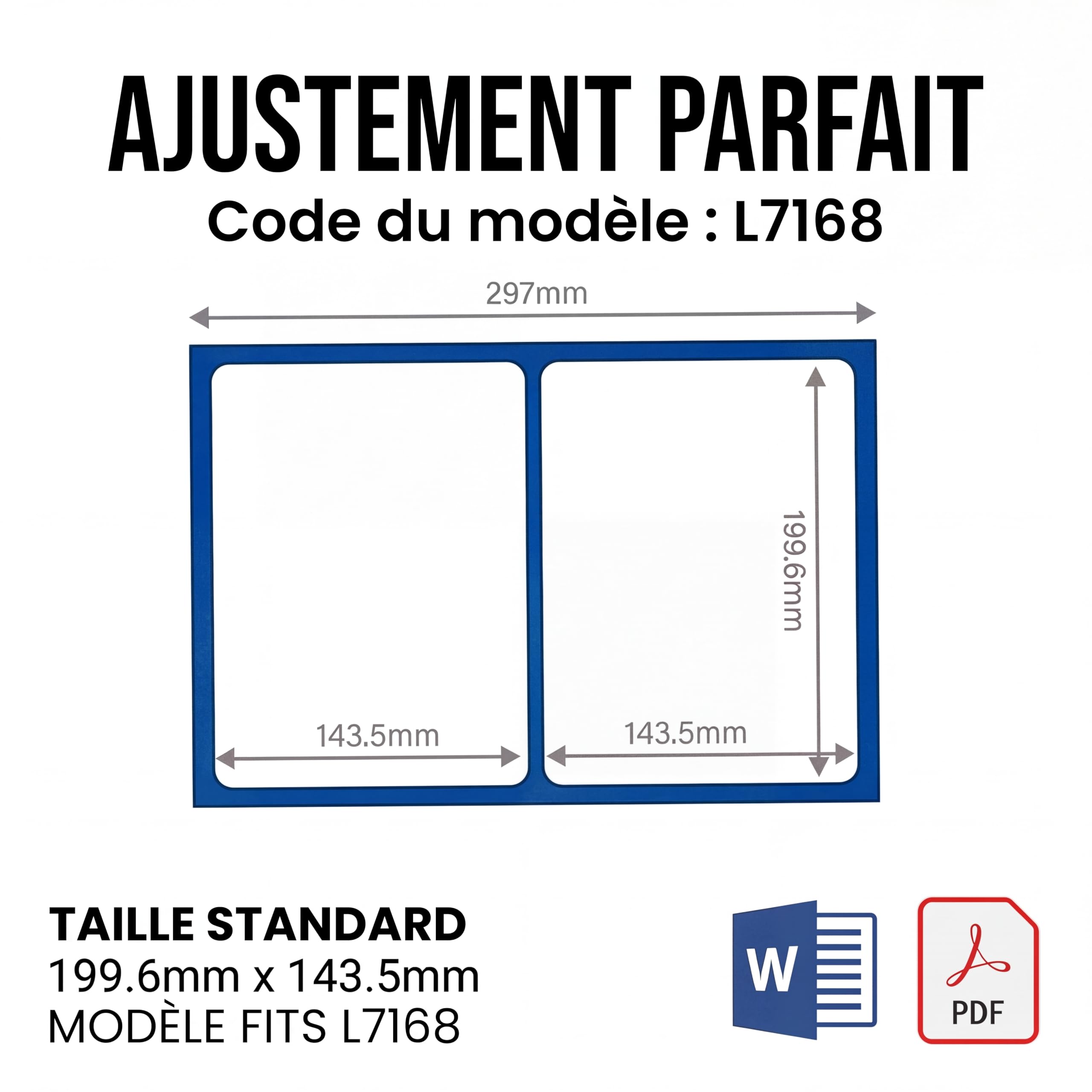 Lot de 1 000 étiquettes autocollantes blanches pour imprimante A4, 2 par feuille | Imprimante adhésive A5, 2 par feuille d'étiquettes d'adresse | Étiquettes d'adresse pour imprimante laser, 2 par