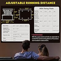 Vista 5 de CGOLDENWALL Proyector eléctrico oculto de 118 pulgadas, soporte para proyector motorizado, carga máxima de 44 libras, placa base personalizable