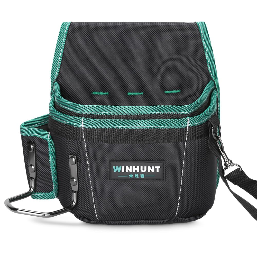 WINHUNT Tool Pouches, Tool Belts for Men 12 Pockets with Hammer Loop and Tape Strap Loop (25x9.5x22 cm)