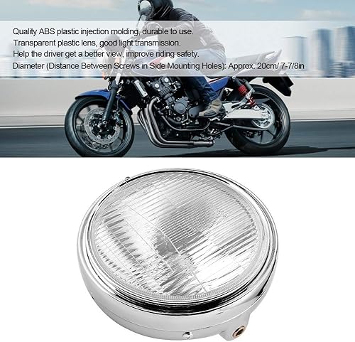 Miniatura 3 de Faro delantero de motocicleta de 7-7/8 pulgadas, alto brillante, repuesto para faros delanteros de motocicleta, estilo retro, para CB400 CB500 CB1300