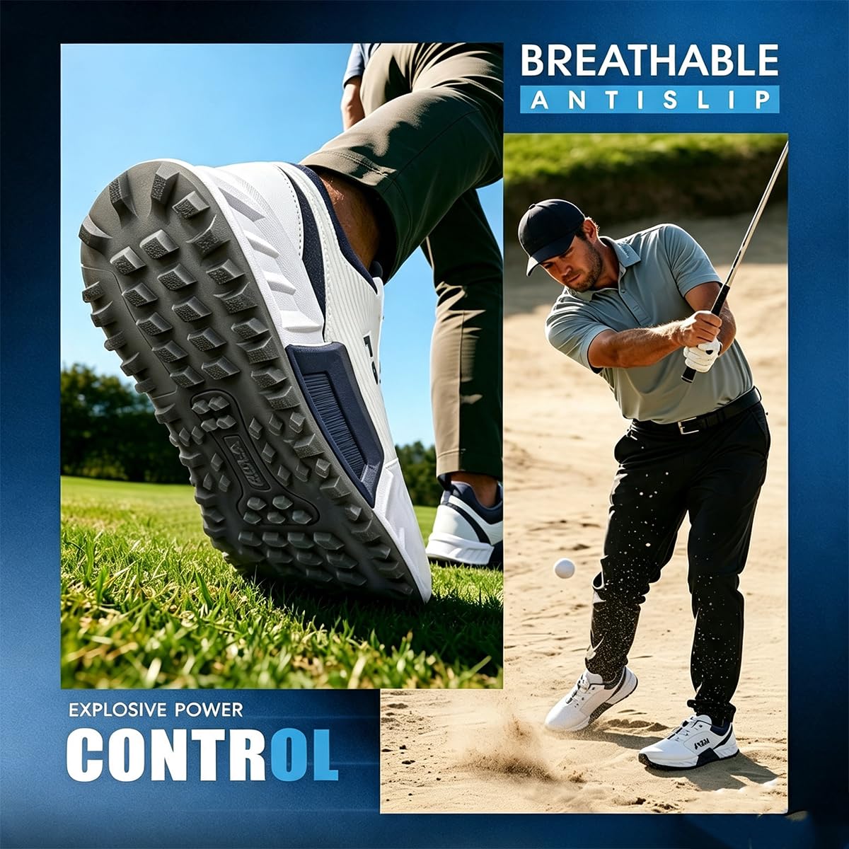 Zapatillas de Golf Estabilidad Profesional para Hombre