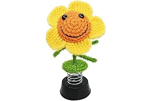Exquisite, Knitted Crochet Sunflower Home Decor
