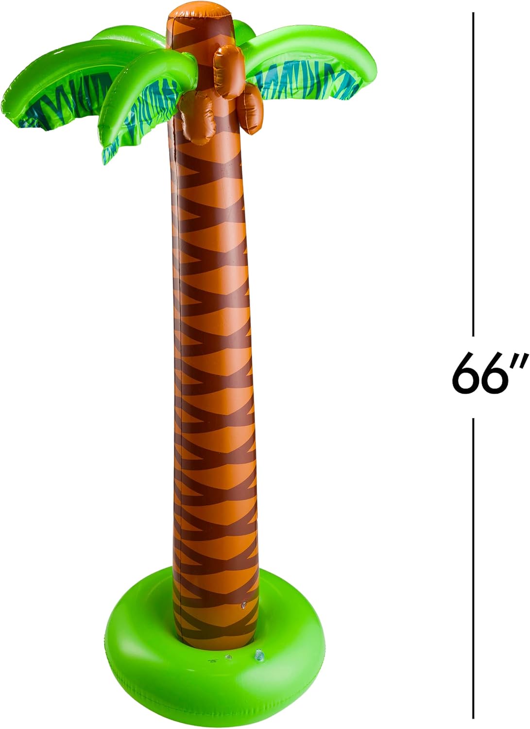 Inflatable Palm Tree - (Pack of 2) Large 5.5 Ft Blow Up Palm Trees for Hawaiian Themed Tropical Birthday, Summer Beach Backyard Luau Pool Party Decoration or Photo Booth Prop Accessory