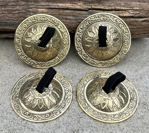 Miniatura 3 de dharmaobjects Belly Dancing)Pro dedo Zills o Cymbals 2Par4pcs de oro 6cm