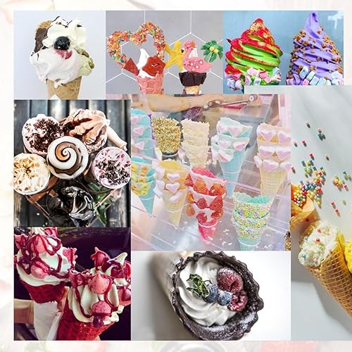 Miniatura 5 de INTBUYING Gabinete de cono de helado de 9 agujeros, exhibición de rollos de huevos, acrílico transparente, soporte para conos de gofres con puerta