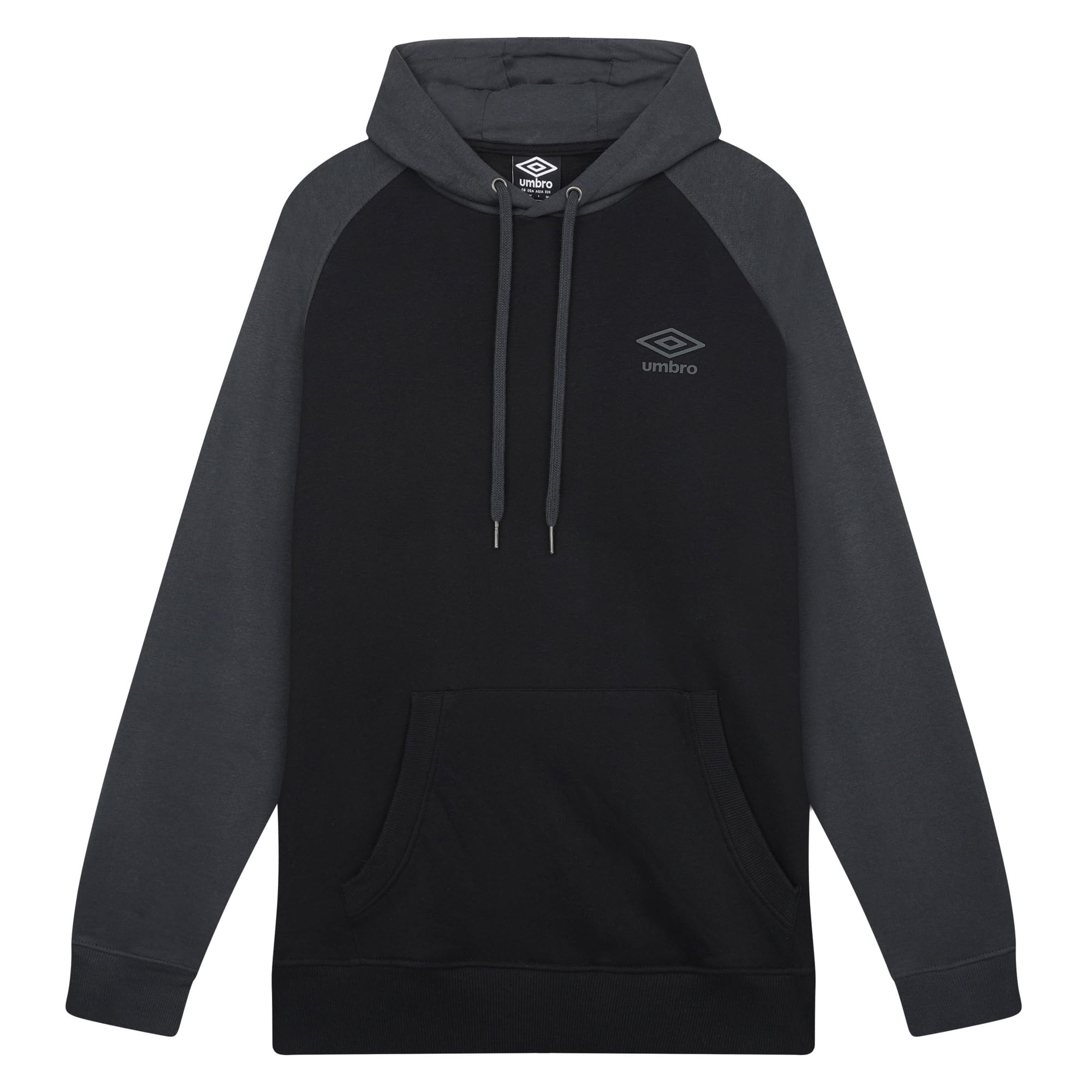Umbro Mens Raglan Hood Black/WlGrey M