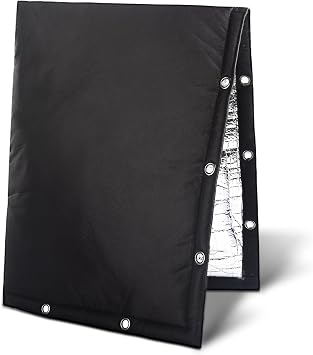 Outdoor Backflow Preventer Cover- 16W x 20H, Winter Freeze & Weatherproof Protection for Irrigation Pipes & Sprinkler Valves- Black