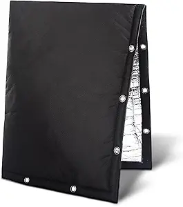 Outdoor Backflow Preventer Cover- 16''W x 20''H, Winter Freeze & Weatherproof Protection for Irrigation Pipes & Sprinkler Valves- Black