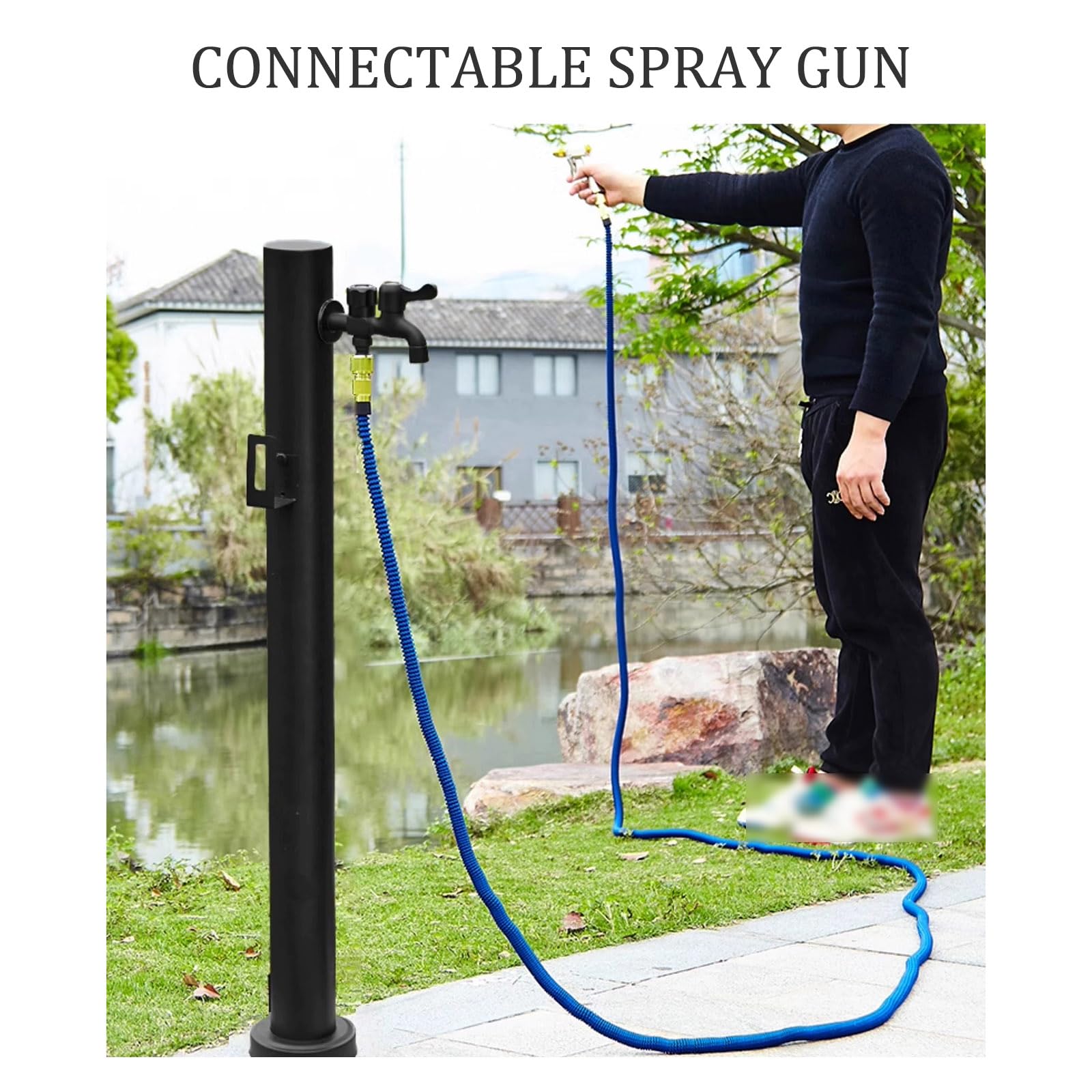 Jardin Vertical Exterior Columna De Agua Vertical De Acero