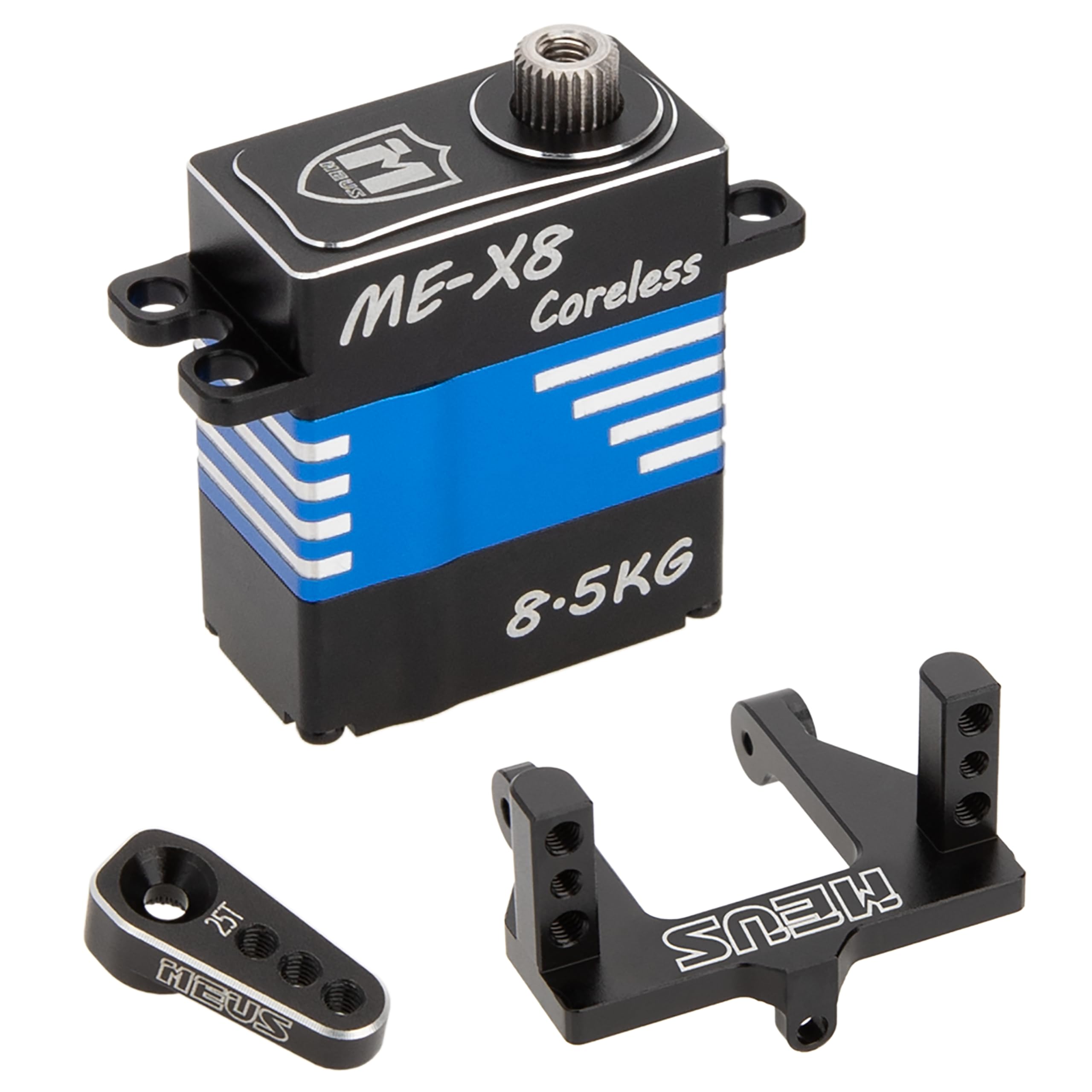 MEUS Racing Coreless High Torque RC Micro Servo 8.5KG con supporto e Servo Horn per Redcat Ascent-18 1/18 RC Crawler Aggiornamenti parti (MEX-8)